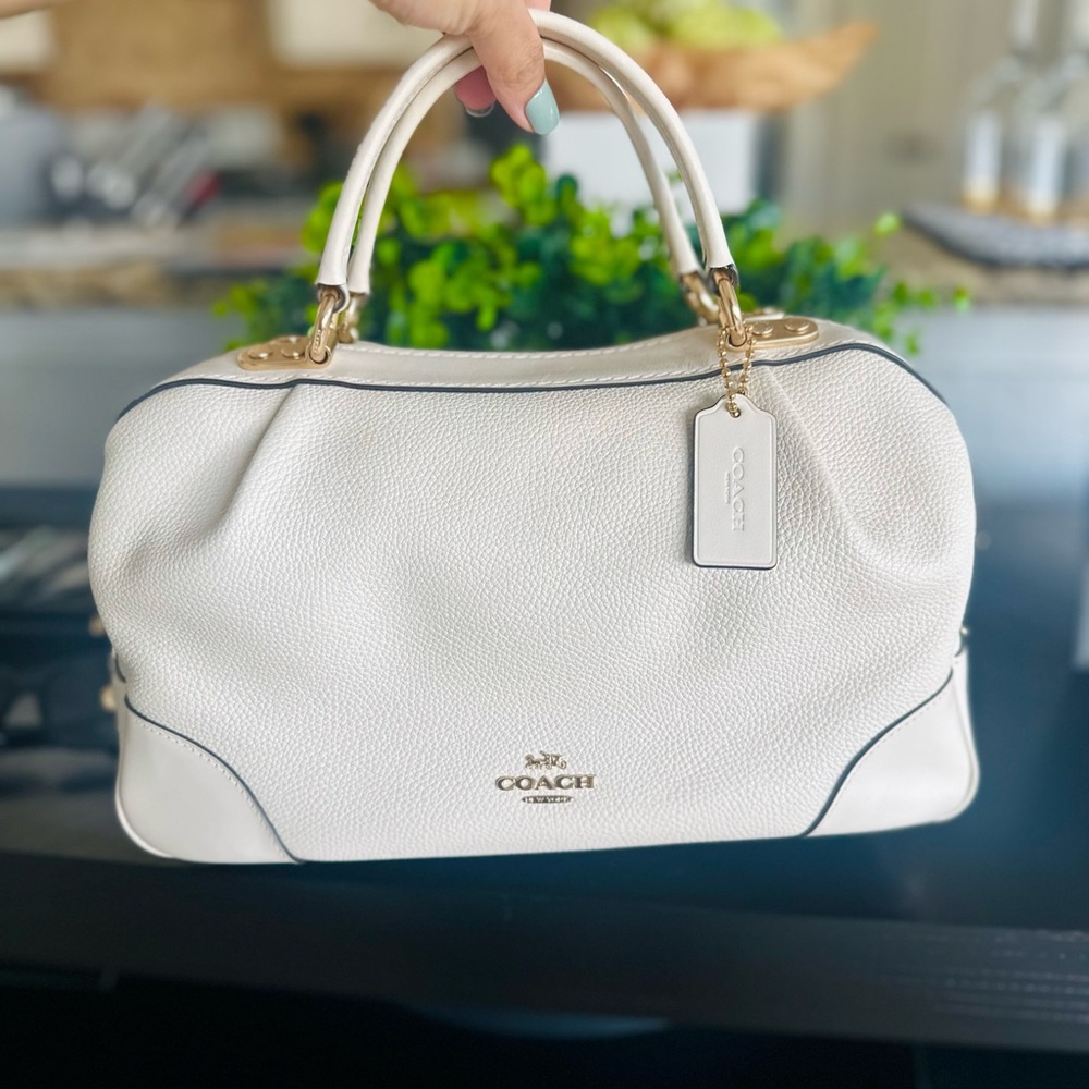 Coach White Leather Handbag